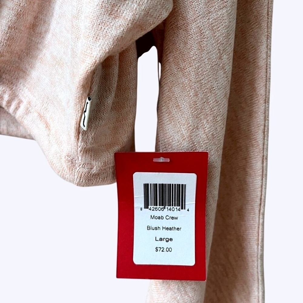 Kimes Ranch Moab Crew Blush Heather Drawstring Hem Long Sleeve Top Womens Large - Picture 3 of 8